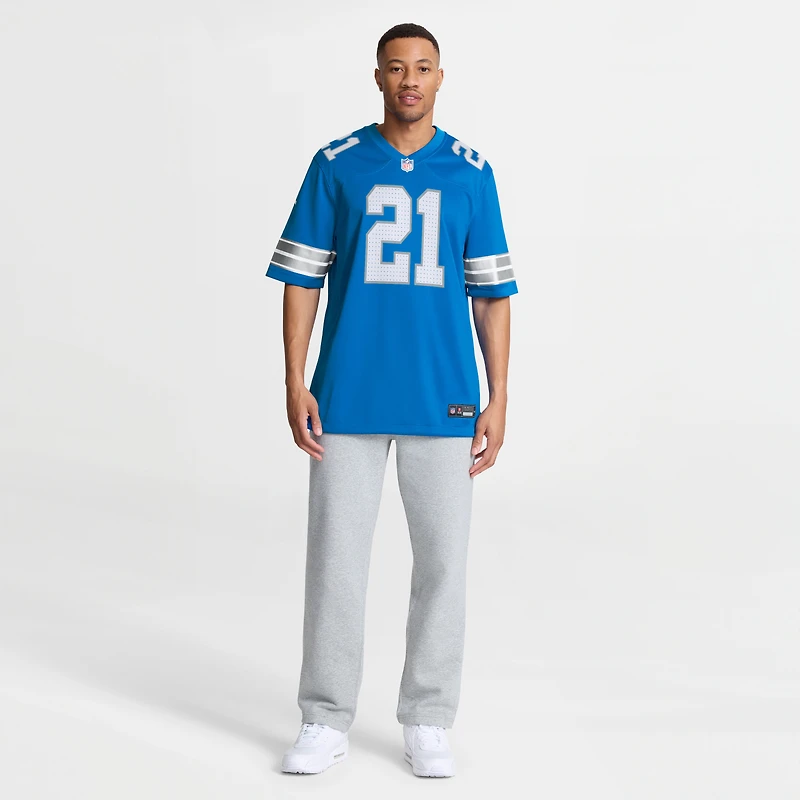 Men's Nike Roger McCreary Blue Detroit Lions Team Game Jersey