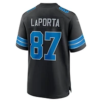 Men's Nike Sam LaPorta Black Detroit Lions 2nd Alternate Game Jersey