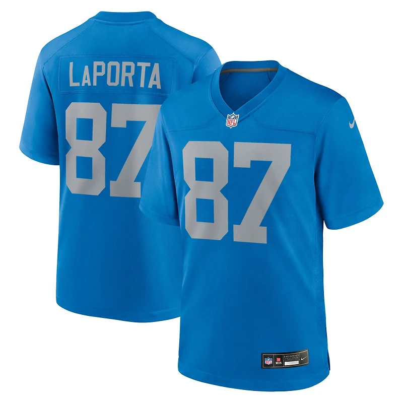 Men's Nike Sam LaPorta  Blue Detroit Lions Alternate Game Jersey