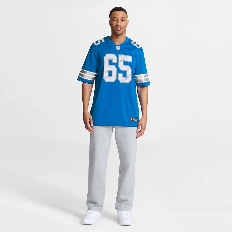Maillot de match Nike Seth McLaughlin bleu des Lions Détroit pour homme