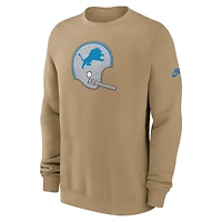 Sweat-shirt Nike Tan Detroit Lions Swing Pass Rewind Club pour homme