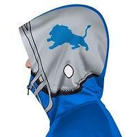 Men's Pro Player Blue/Silver Detroit Lions Retro Helmet Full-Zip Hooded Track Jacket