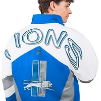 Men's Pro Player  Blue Detroit Lions Shoulder To Polyfill Full-Zip Hooded Jacket