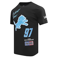Men's Pro Standard Aidan Hutchinson Black Detroit Lions Fast Lane Name & Number Player T-Shirt