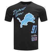Men's Pro Standard Aidan Hutchinson Black Detroit Lions Fast Lane Name & Number Player T-Shirt