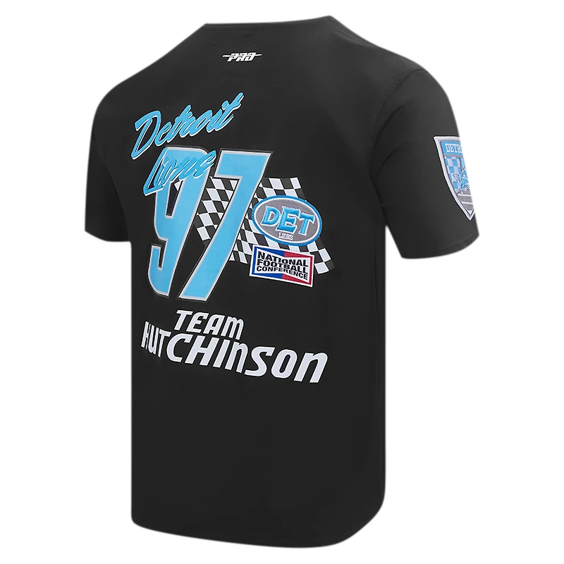 Men's Pro Standard Aidan Hutchinson Black Detroit Lions Fast Lane Name & Number Player T-Shirt