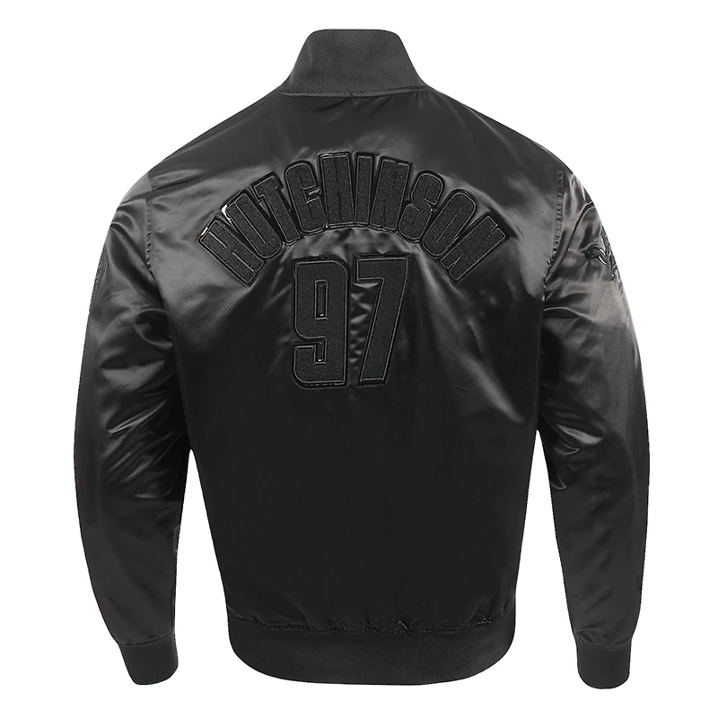 Men's Pro Standard Aidan Hutchinson Black Detroit Lions Player Full-Snap Jacket