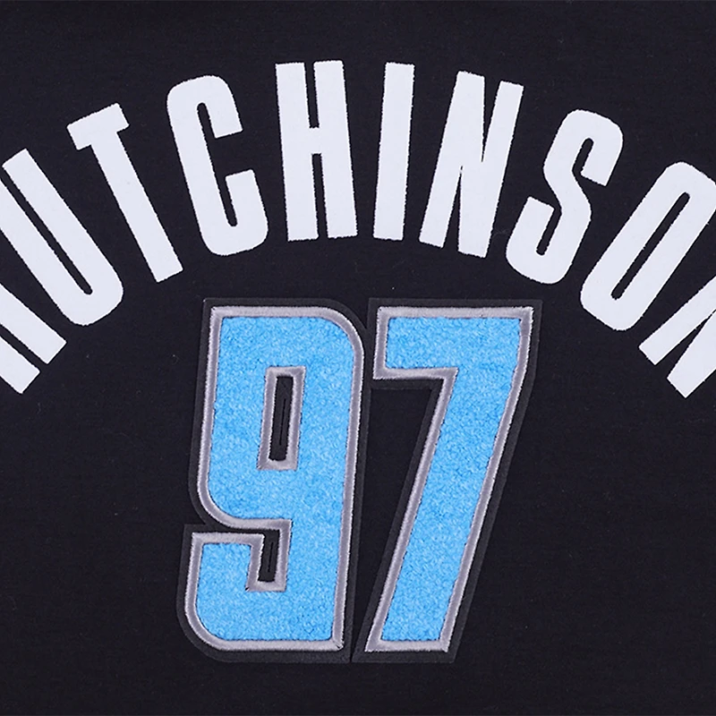 Men's Pro Standard Aidan Hutchinson Black Detroit Lions Player Name & Number Hoodie T-Shirt
