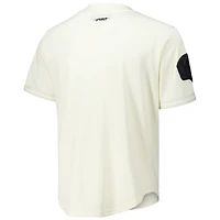 Men's Pro Standard Aidan Hutchinson Cream Detroit Lions Name & Number Triple Tonal Button-Up Baseball Jersey