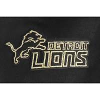 Men's Pro Standard Black Detroit Lions Classic Chenille Pullover Hoodie