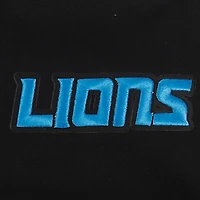 Men's Pro Standard Black Detroit Lions Turn It Up Drop Shoulder Pullover Sweatshirt