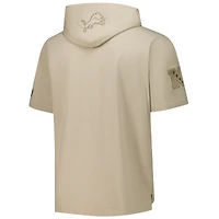 Sweat à capuche manches courtes pour homme Pro Standard Tan Detroit Lions Neutrals Capsule