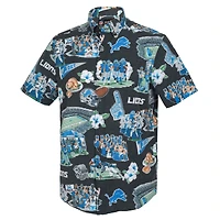 Chemise boutonnée noire Reyn Spooner Detroit Lions Scenic pour homme