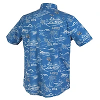 Chemise boutonnée Kekai Performance bleue Reyn Spooner pour homme des Lions de Détroit