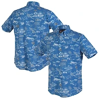 Chemise boutonnée Kekai Performance bleue Reyn Spooner pour homme des Lions de Détroit
