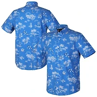 Chemise boutonnée rétro Kekai Performance bleue Reyn Spooner pour homme, des Lions de Detroit