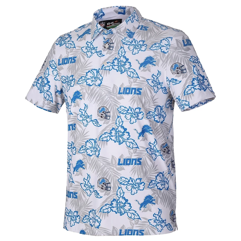 Polo Performance Reyn Spooner blanc pour homme des Detroit Lions