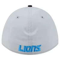 Casquette Flex 39THIRTY pour homme, argentée et noire, Detroit Lions, modèle Rope M-Crown A-Frame.