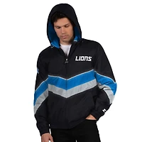 Veste zippée intégrale pour homme Detroit Lions Thursday Night Gridiron, noire/bleue