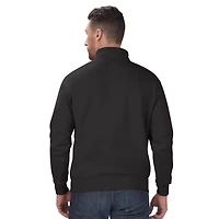 Men's Starter Black Detroit Lions Classic Quarter-Zip Pullover Sweatshirt