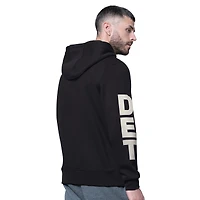 Men's Starter Black Detroit Lions Handoff Fleece Hoodie Sweatshirt