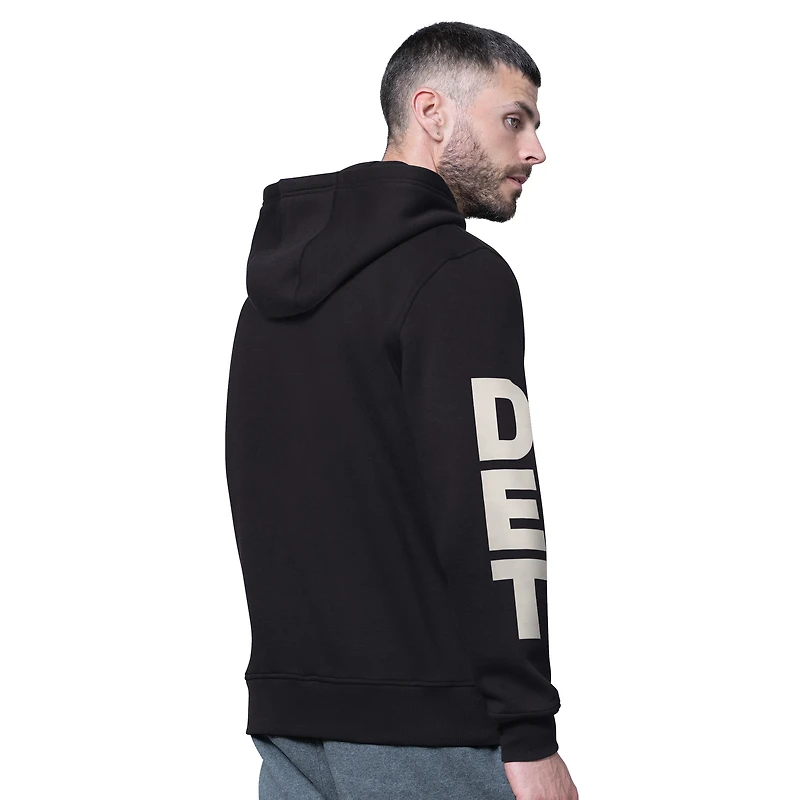 Men's Starter Black Detroit Lions Handoff Fleece Hoodie Sweatshirt