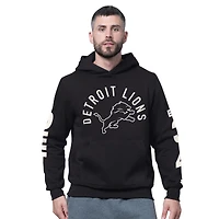 Men's Starter Black Detroit Lions Handoff Fleece Hoodie Sweatshirt