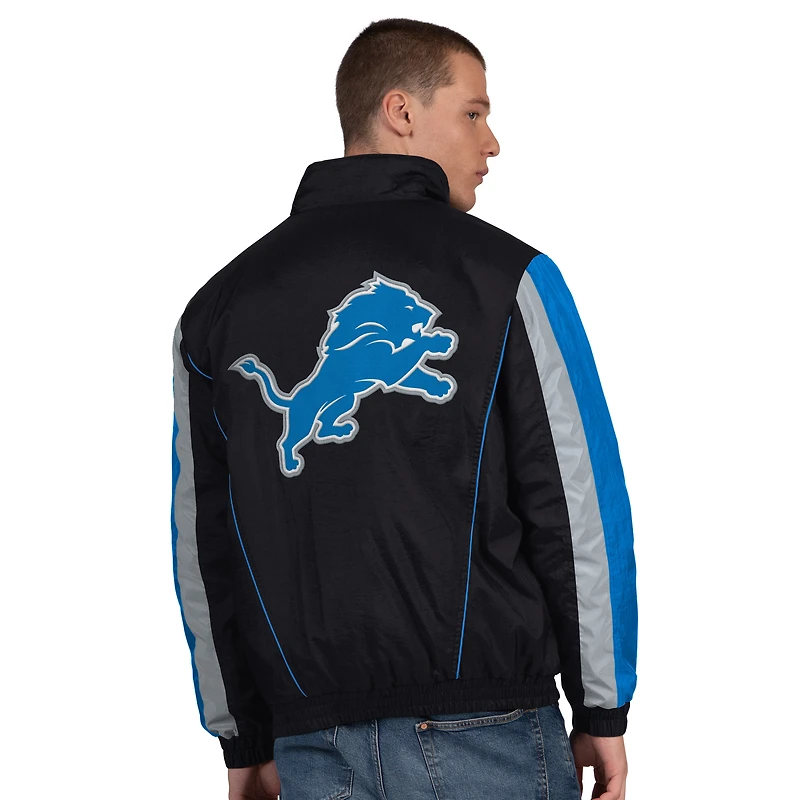 Veste demi-zippée noire Detroit Lions Thursday Night Gridiron pour homme