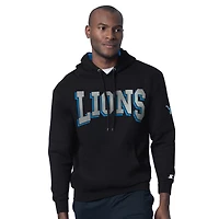Men's Starter Black Detroit Lions Thursday Night Gridiron Hoodie