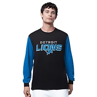 Men's Starter Black Detroit Lions Thursday Night Gridiron Long Sleeve T-Shirt