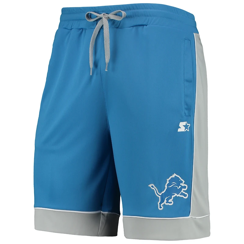 Short mode Starter bleu/gris des Lions de Detroit pour homme