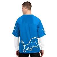 Men's Starter Blue/White Detroit Lions Short Sleeve & Long T-Shirt Combo Pack