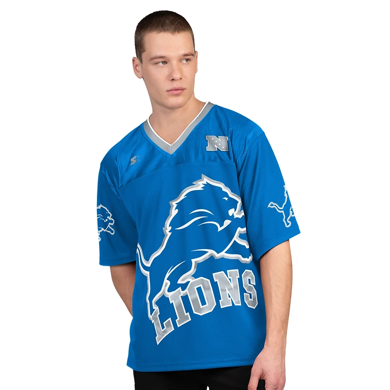 Men's Starter Blue/White Detroit Lions Short Sleeve & Long T-Shirt Combo Pack