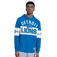 Sweat à capuche Starter Blue Detroit Lions Fullback pour homme