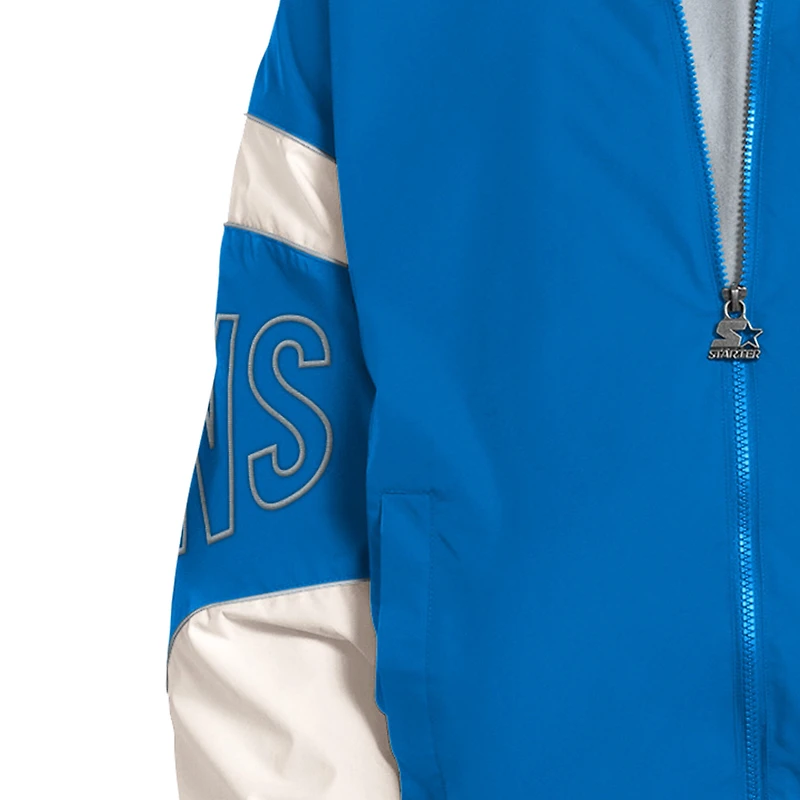 Veste à capuche zippée Starter Blue Detroit Lions The Gust pour homme