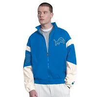 Men's Starter  Blue Detroit Lions The Gust Full-Zip Hooded Jacket