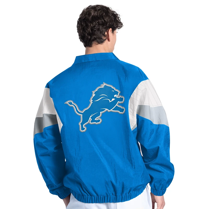 Veste zippée Detroit Lions Yard Line bleue pour homme