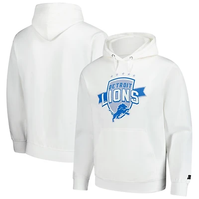 Sweat à capuche vintage Detroit Lions blanc pour homme