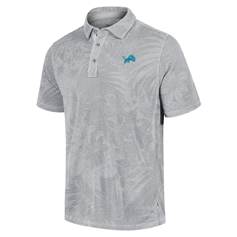 Men's Tommy Bahama Gray Detroit Lions Big & Tall Santiago Paradise Polo