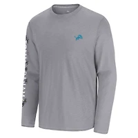 Men's Tommy Bahama  Gray Detroit Lions Oasis Endzone Lux Long Sleeve T-Shirt