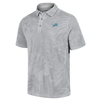 Men's Tommy Bahama Gray Detroit Lions Sport Santiago Paradise Polo