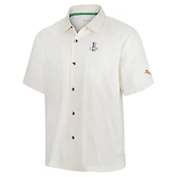 Men's Tommy Bahama White Detroit Lions Coconut Matchup Camp Throwback Button-Up Shirt