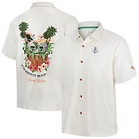 Men's Tommy Bahama White Detroit Lions Coconut Matchup Camp Throwback Button-Up Shirt