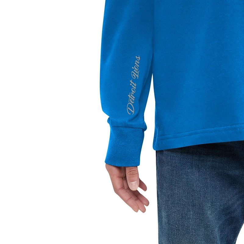 T-shirt à capuche manches longues Tommy Hilfiger bleu Detroit Lions Morgan pour hommes
