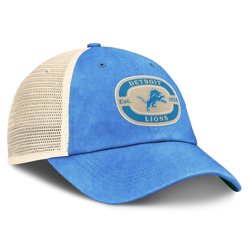 Casquette ajustable Top of the World pour homme avec écusson d'équipe des Lions de Détroit bleu