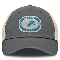 Casquette ajustable Top of the World pour homme avec écusson d'équipe Detroit Lions gris