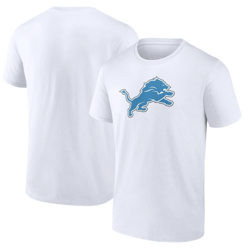 Men's  White Detroit Lions Primary Logo T-Shirt