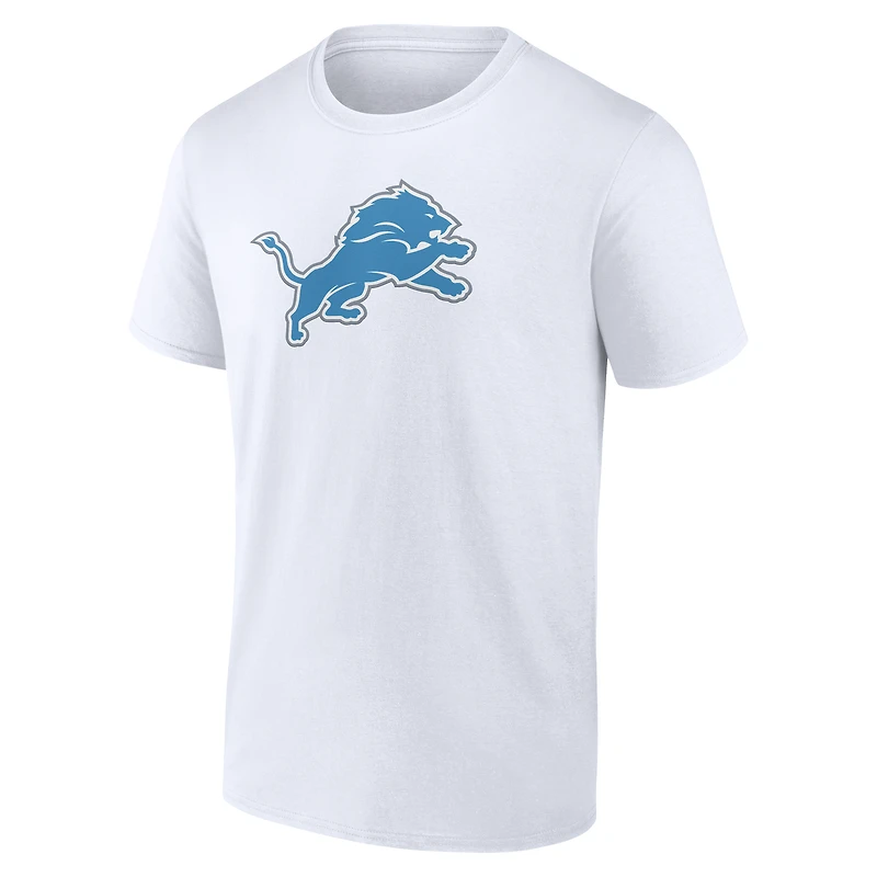 Men's  White Detroit Lions Primary Logo T-Shirt
