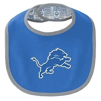 Newborn & Infant Detroit Lions Dynamic Duo Bodysuit, Bib Knit Hat Set