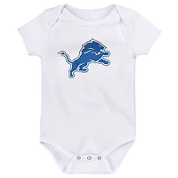 Ensemble de 3 bodys Starter pour nouveau-nés et nourrissons des Detroit Lions Team